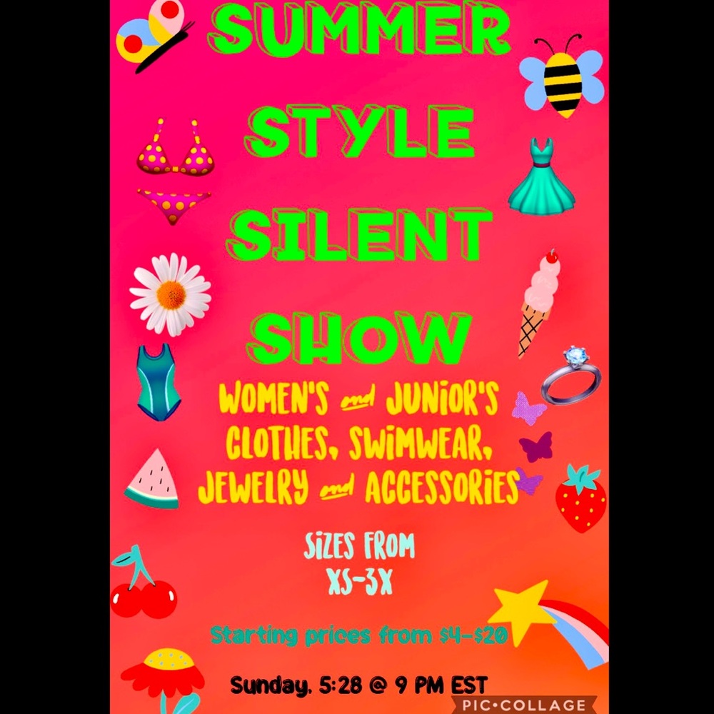 Summer Style Silent Auction: Women’s/Junior’s Clothes, Swimwear, Jewelry & More